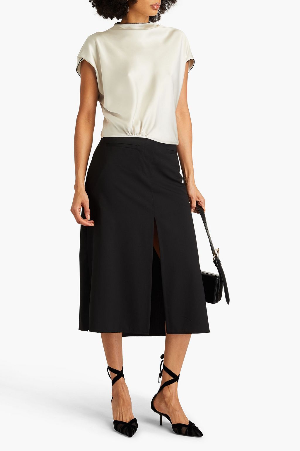 GIORGIO ARMANI Silk-satin top