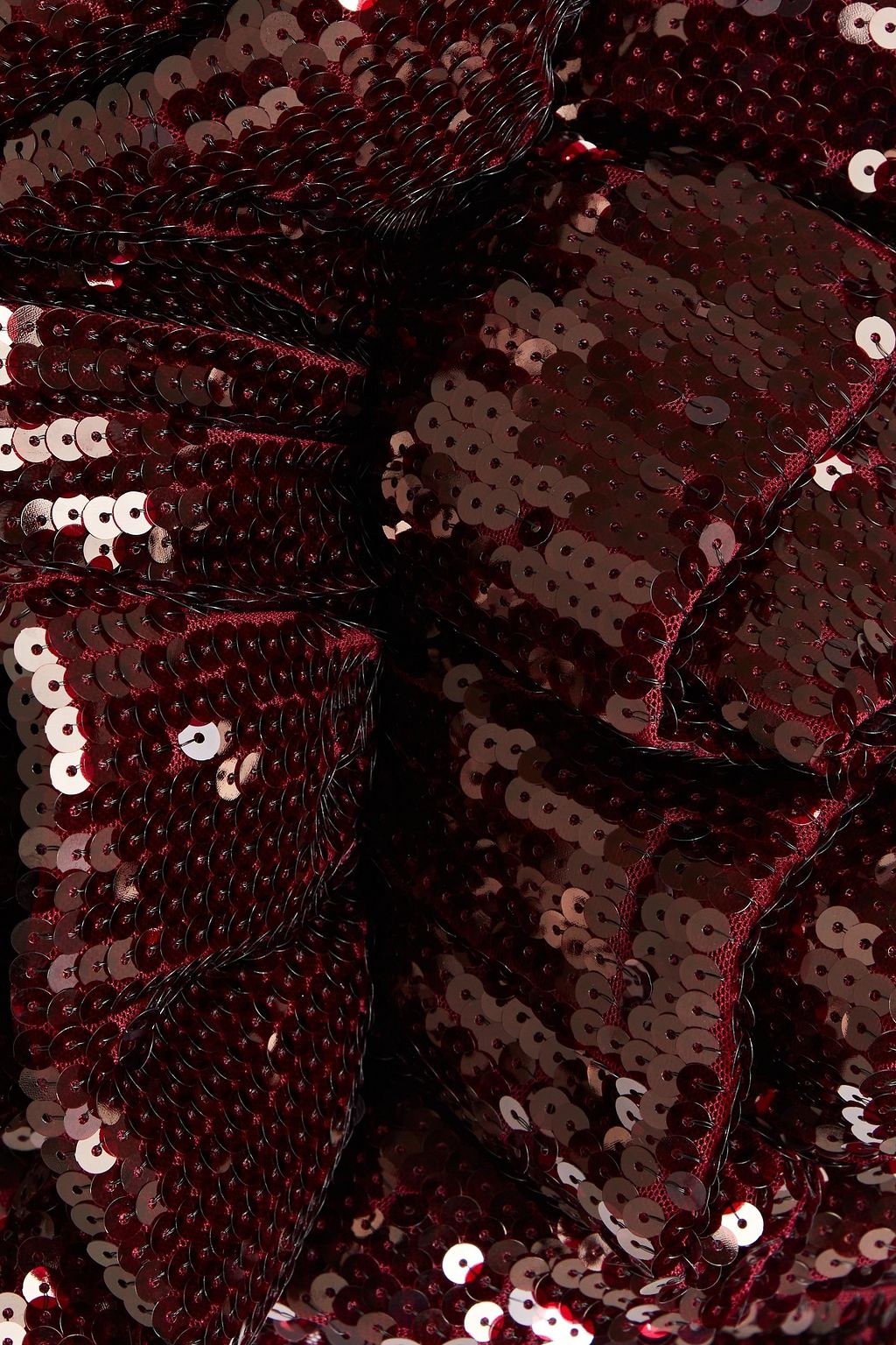 ROTATE BIRGER CHRISTENSEN 스트랩리스 시퀸 장식 튤 크롭 탑