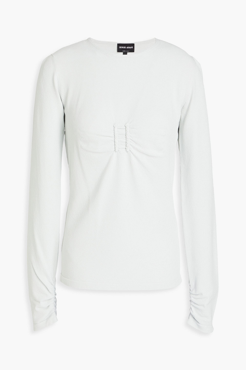 Giorgio Armani Draped Knitted Top In Grey
