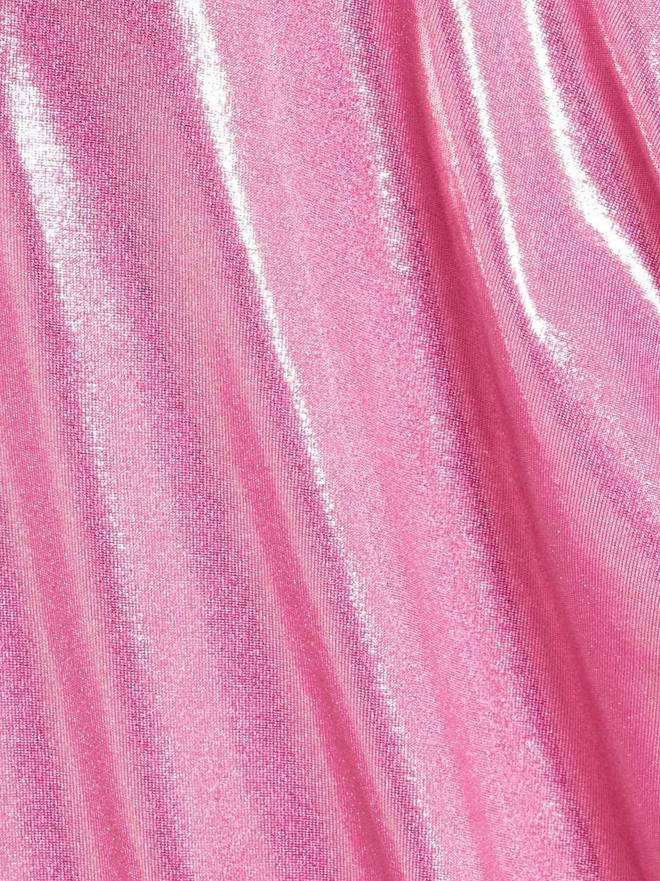 tara asymmetric ruched lamé maxi dress