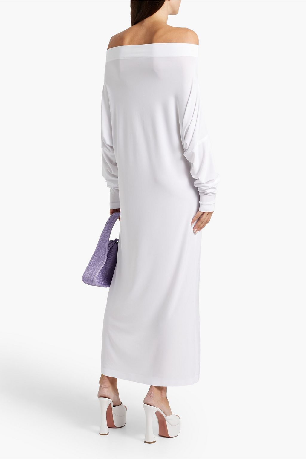 NORMA KAMALI Off-the-shoulder stretch-jersey maxi dress