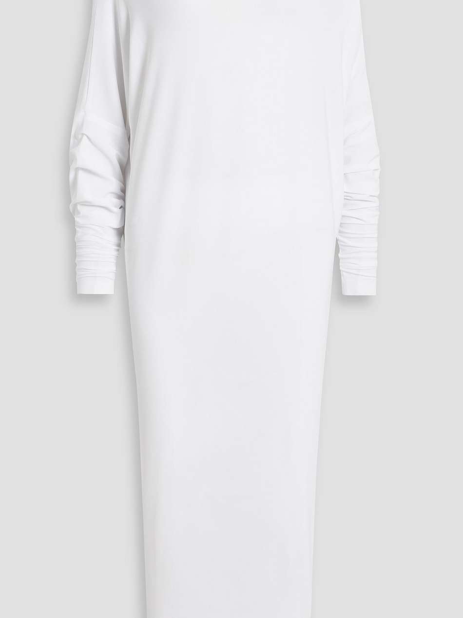off-the-shoulder stretch-jersey maxi dress
