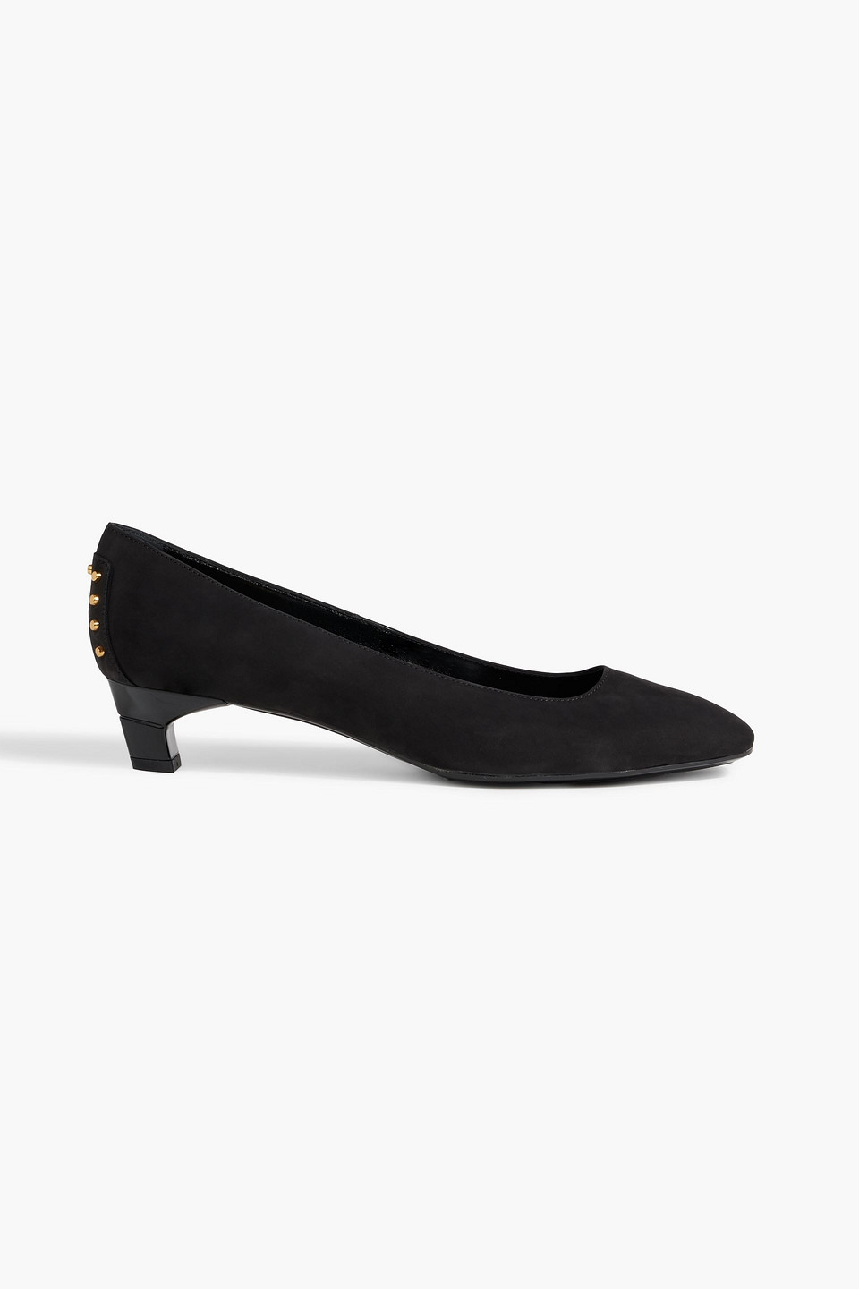 Tod's Studded Suede Pumps In Black