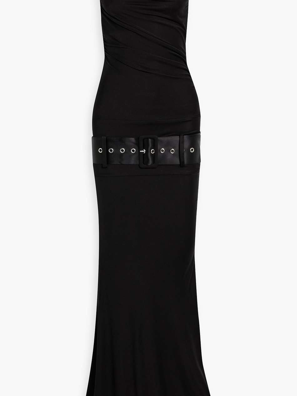deia belted jersey maxi dress