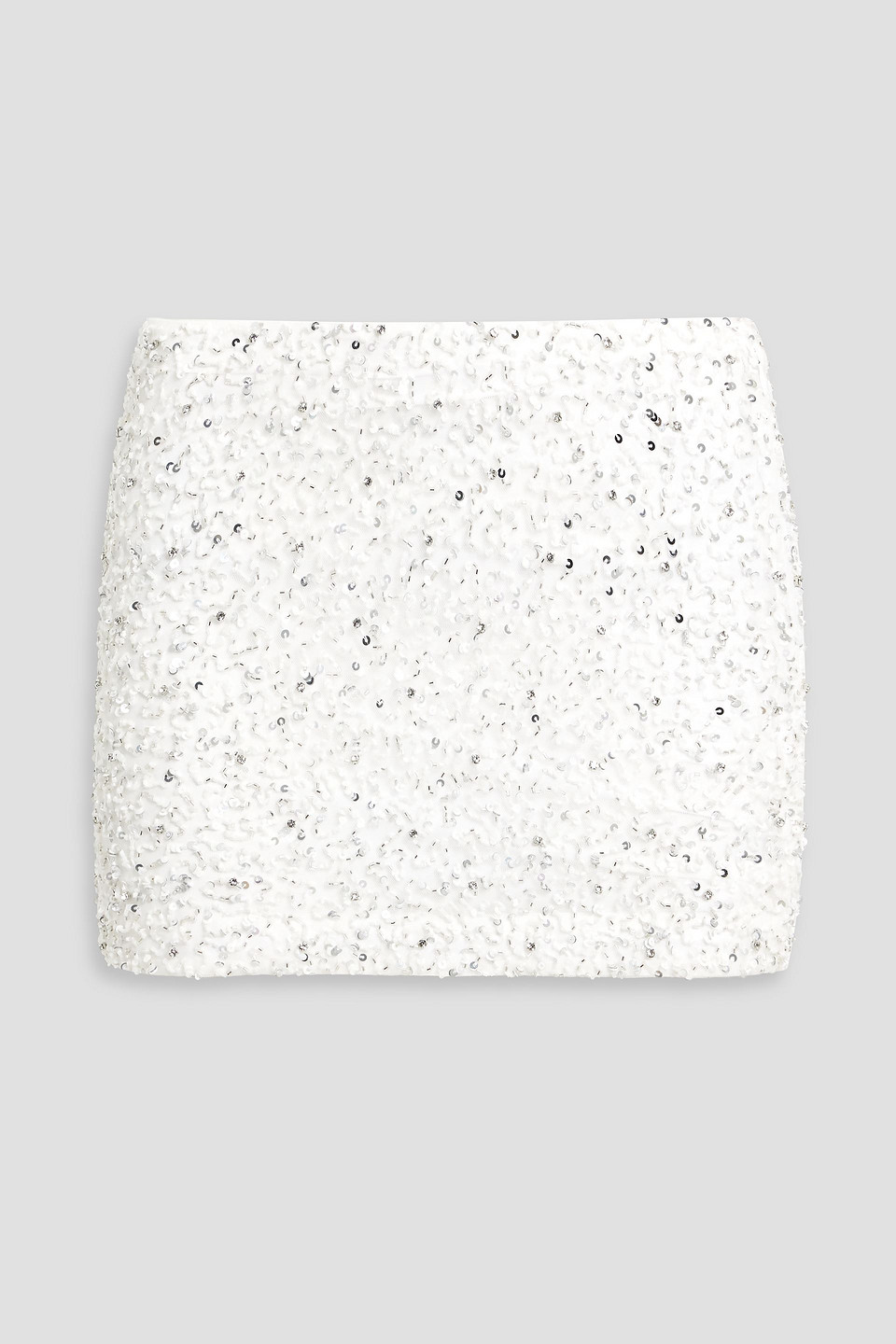 Retroféte Lexie Embellished Tulle Mini Skirt In White