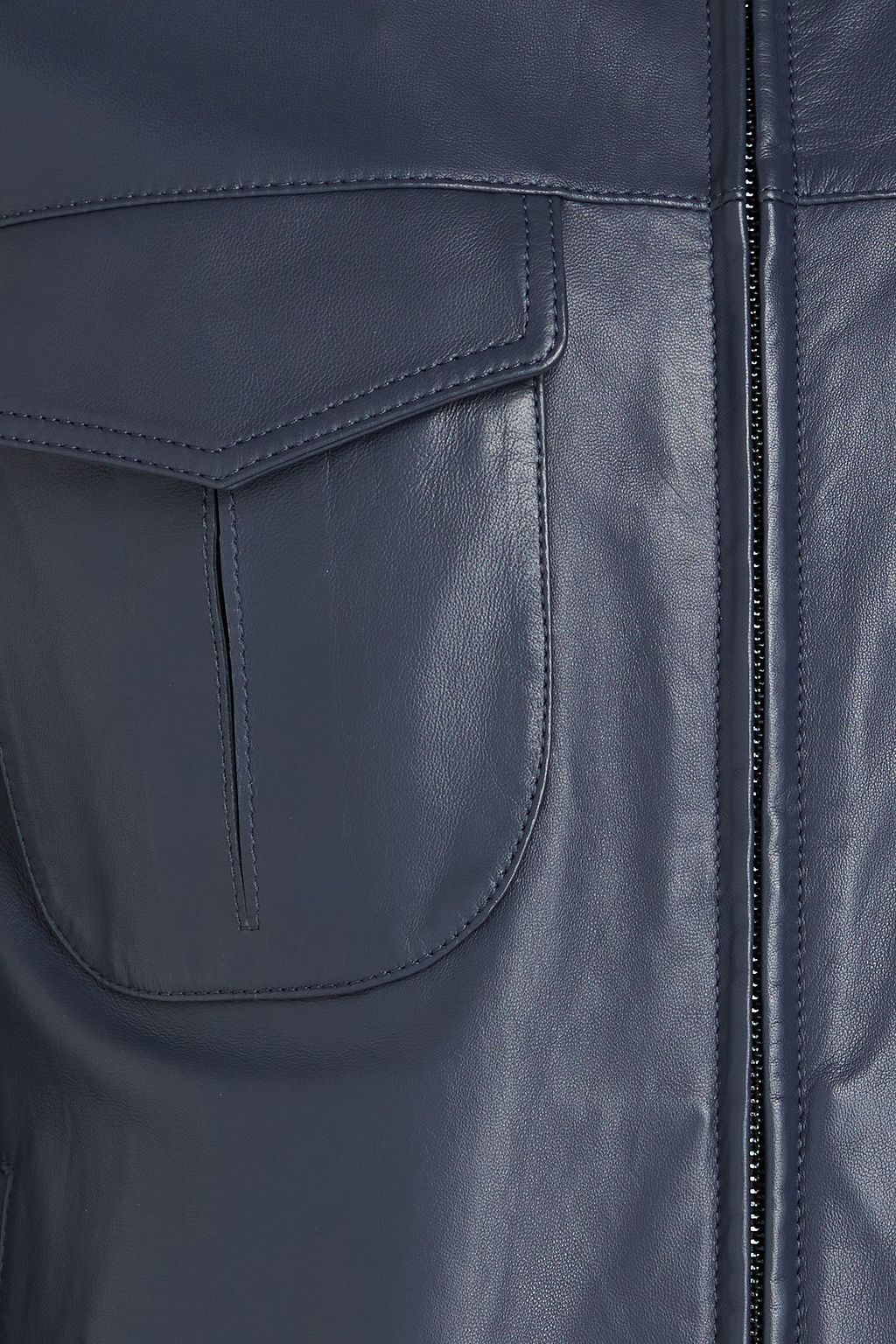 EMPORIO ARMANI جاكيت بقبعة من الجلد