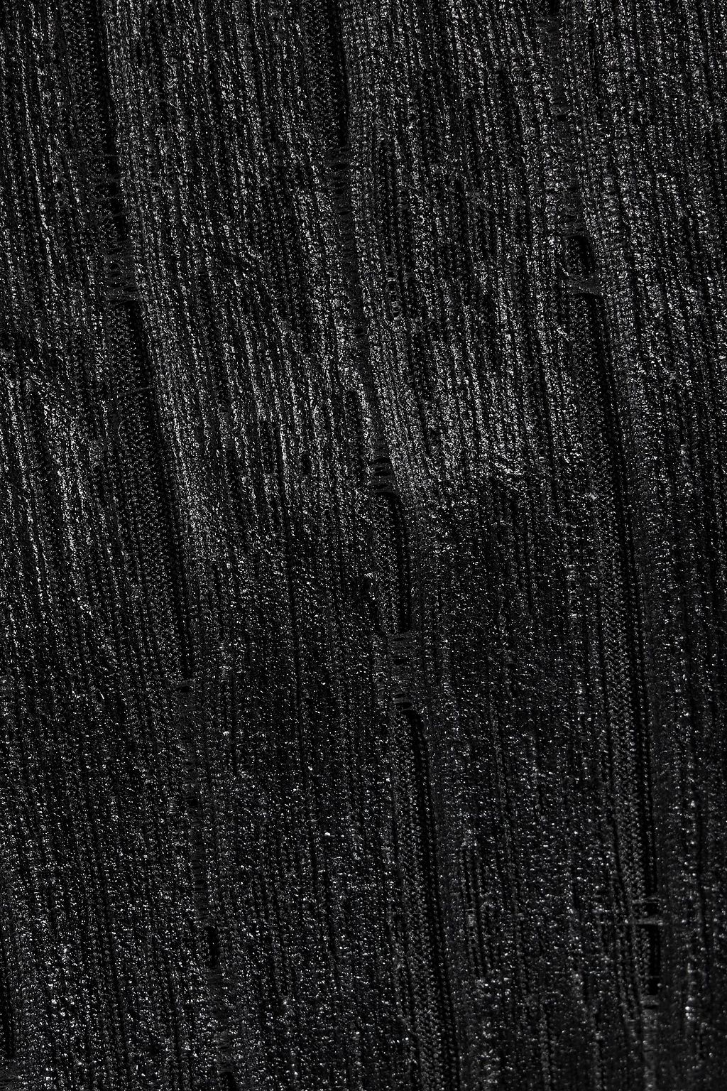 RETROFÊTE Lana metallic ribbed-knit flared pants