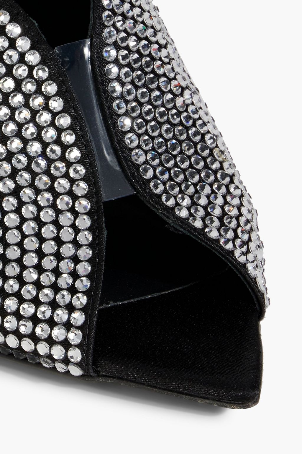 GIUSEPPE ZANOTTI Intriigo Sparkle crystal-embellished satin mules