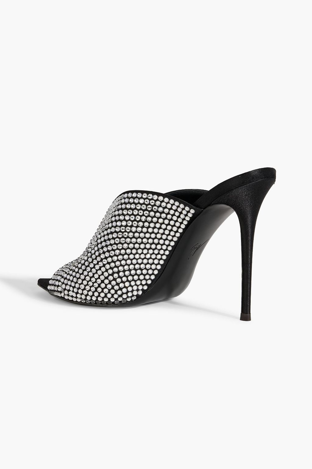 GIUSEPPE ZANOTTI Intriigo Sparkle crystal-embellished satin mules