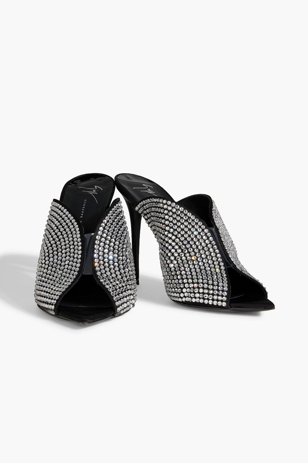 GIUSEPPE ZANOTTI Mya crystal-embellished patent-leather sandals |  NET-A-PORTER