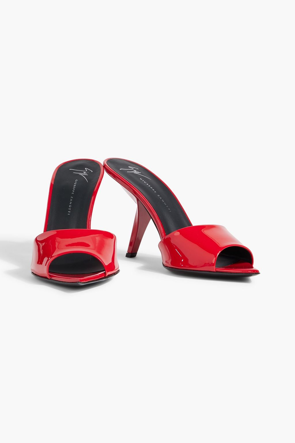 GIUSEPPE ZANOTTI Mystero faux mirrored-leather mules