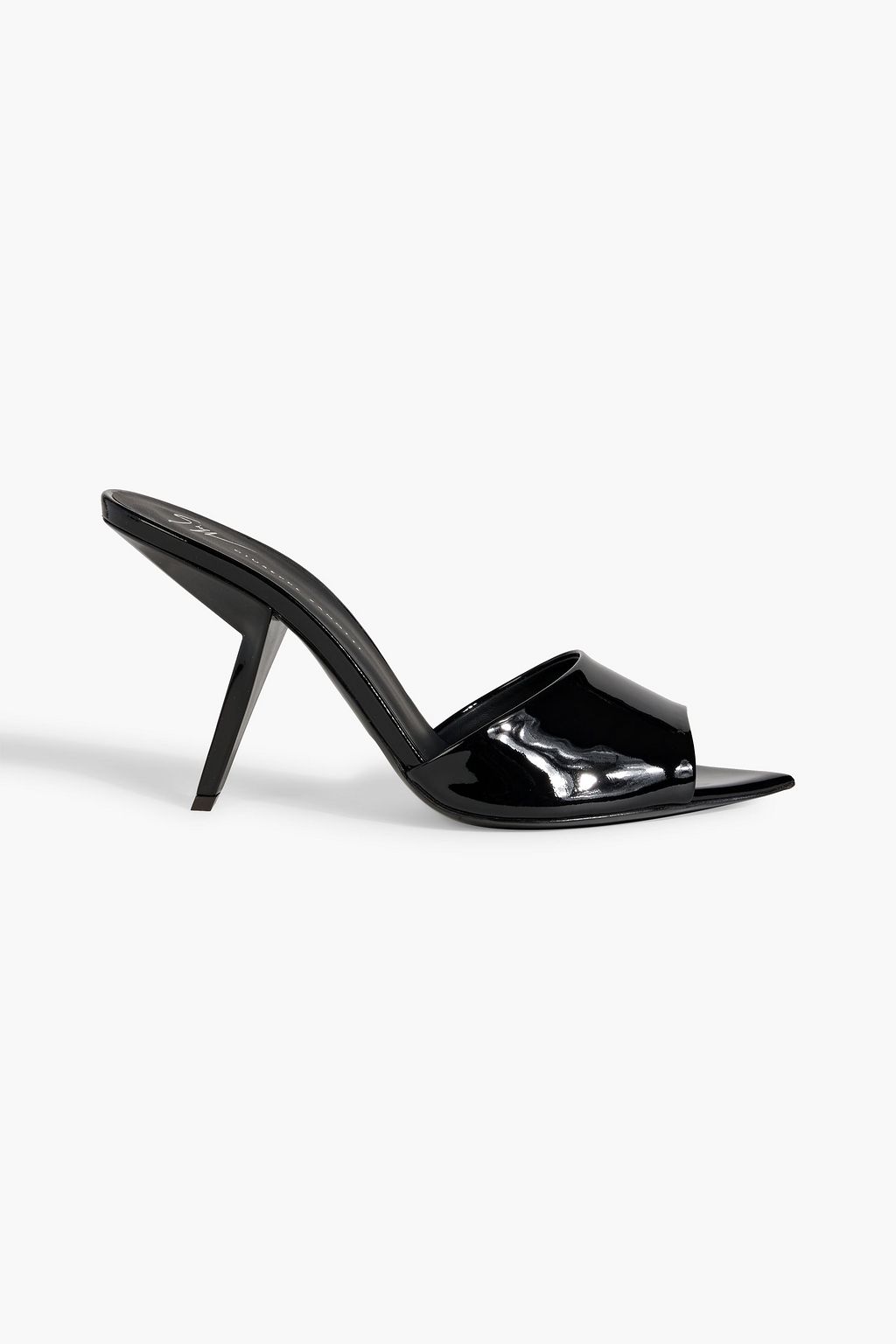 GIUSEPPE ZANOTTI Mystero faux patent leather mules THE OUTNET