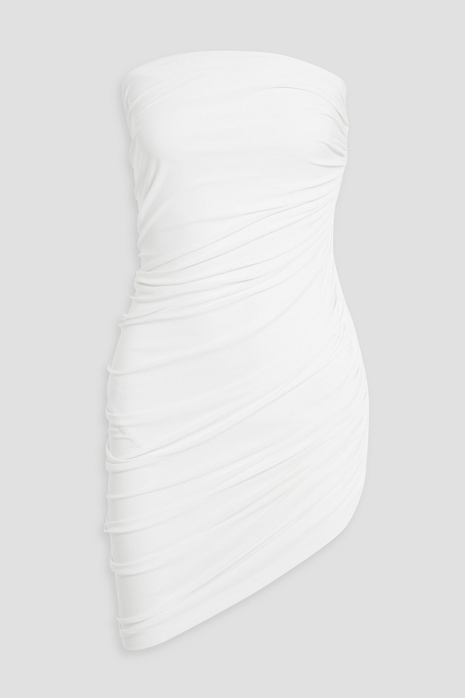 Norma Kamali Diana Strapless Minidress In White