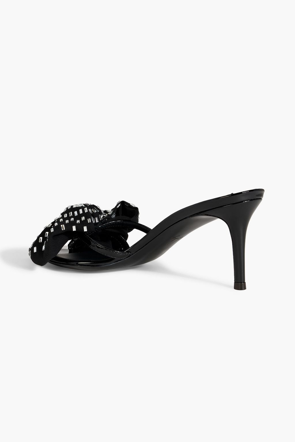 GIUSEPPE ZANOTTI Intriigo Alexandrine embellished patent-leather mules