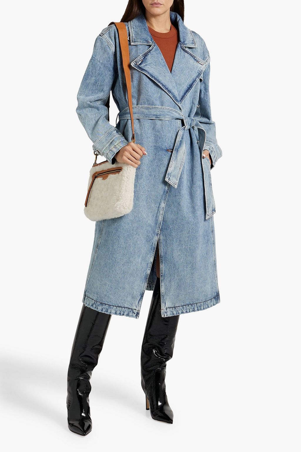 RETROFÊTE Dakota denim trench coat