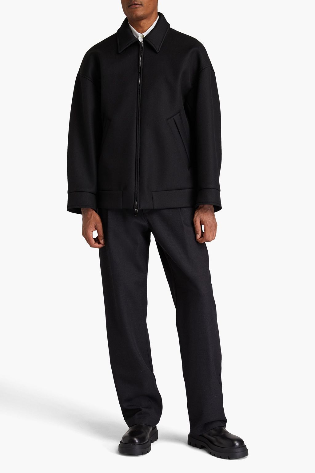 EMPORIO ARMANI 울 혼방 트윌 재킷