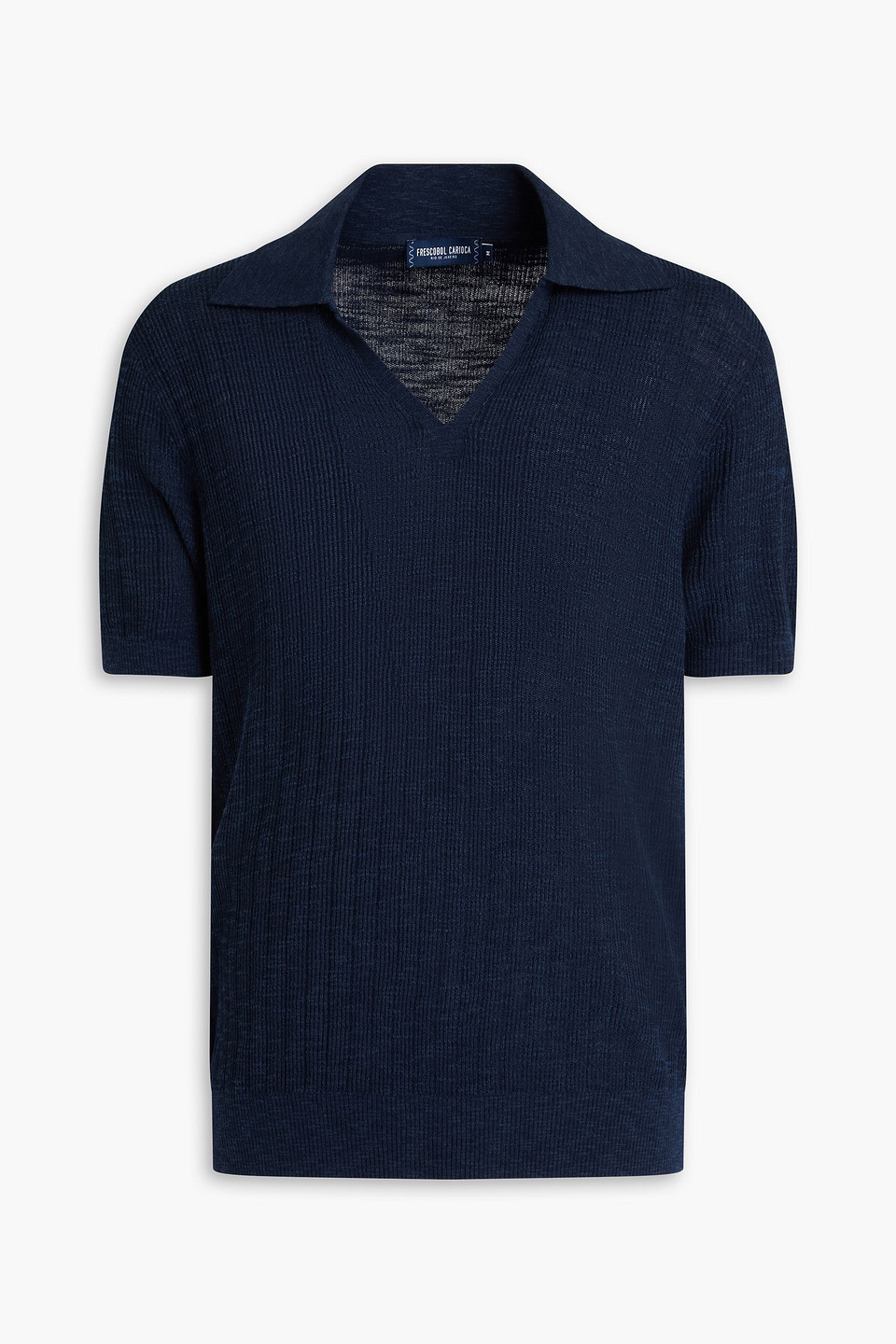 Joaquin ribbed cotton-blend polo shirt