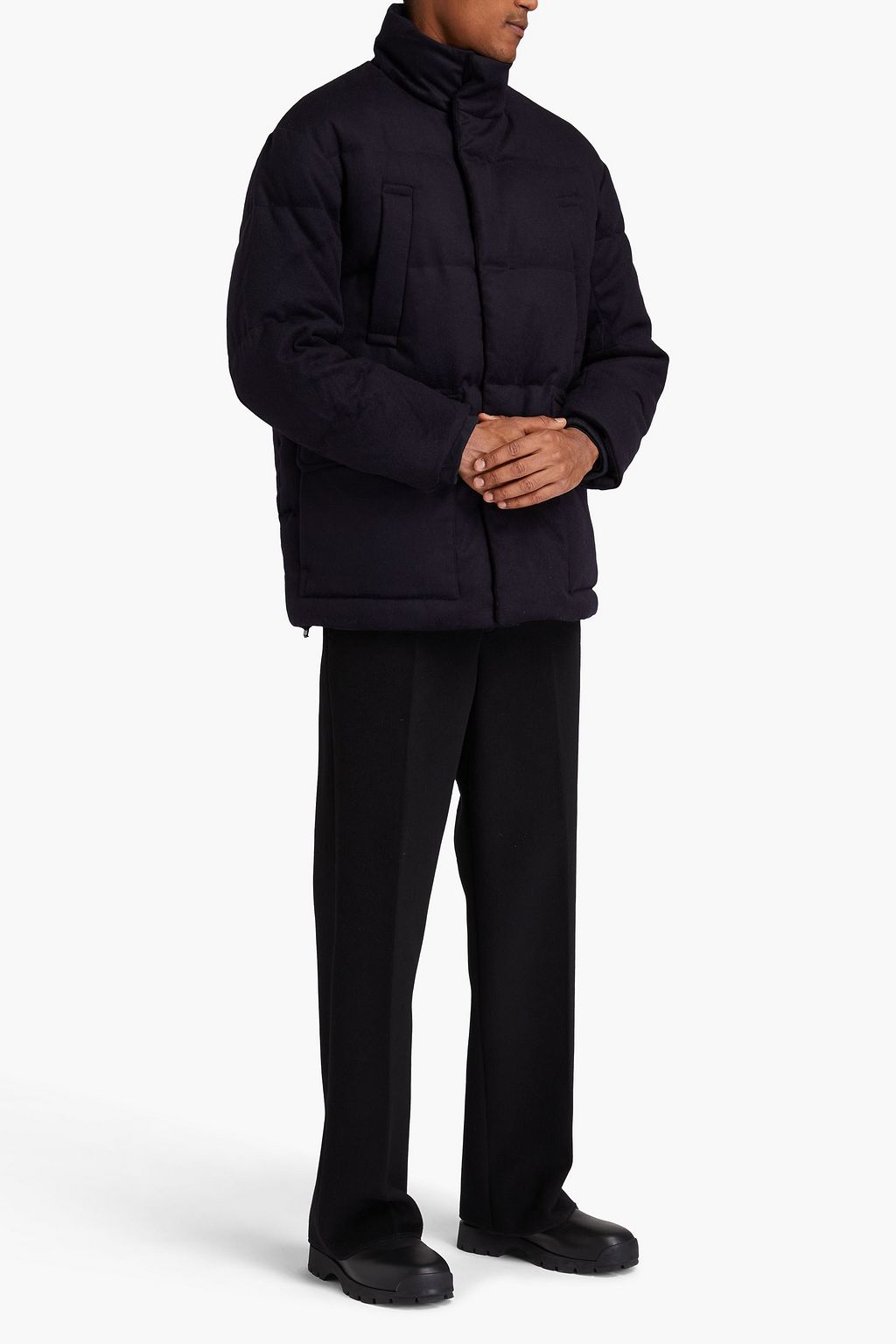 EMPORIO ARMANI Quilted wool and cashmere-blend felt down jacket