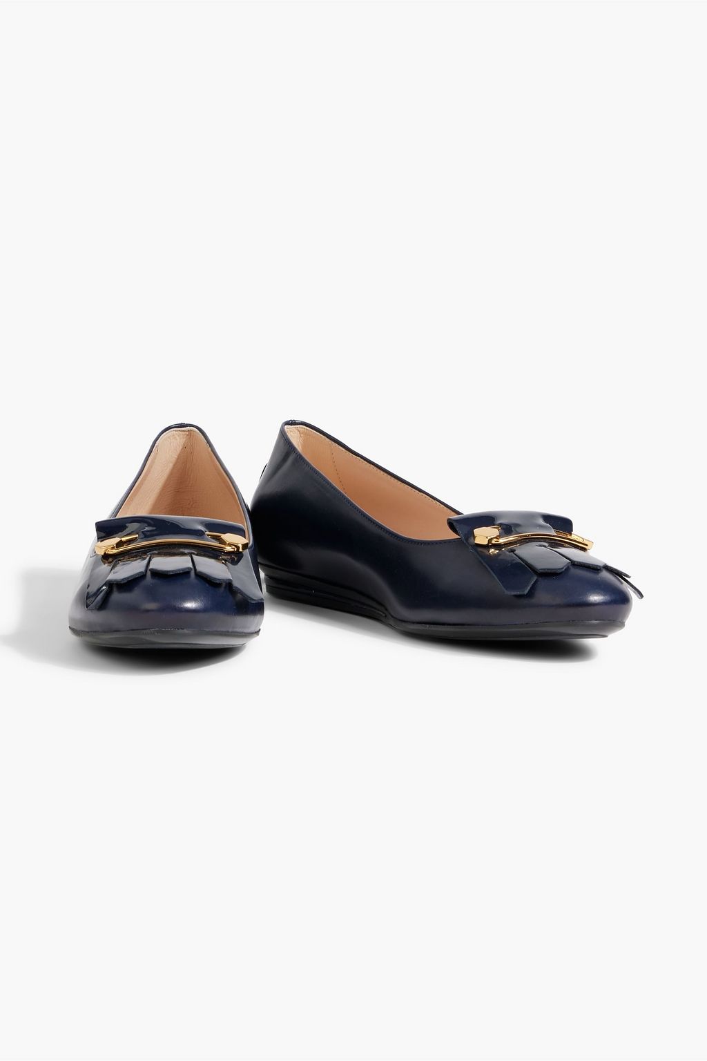 TOD'S Embellished leather ballet flats