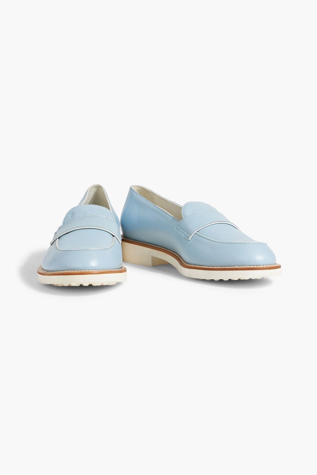 TOD'S Textured-leather loafers