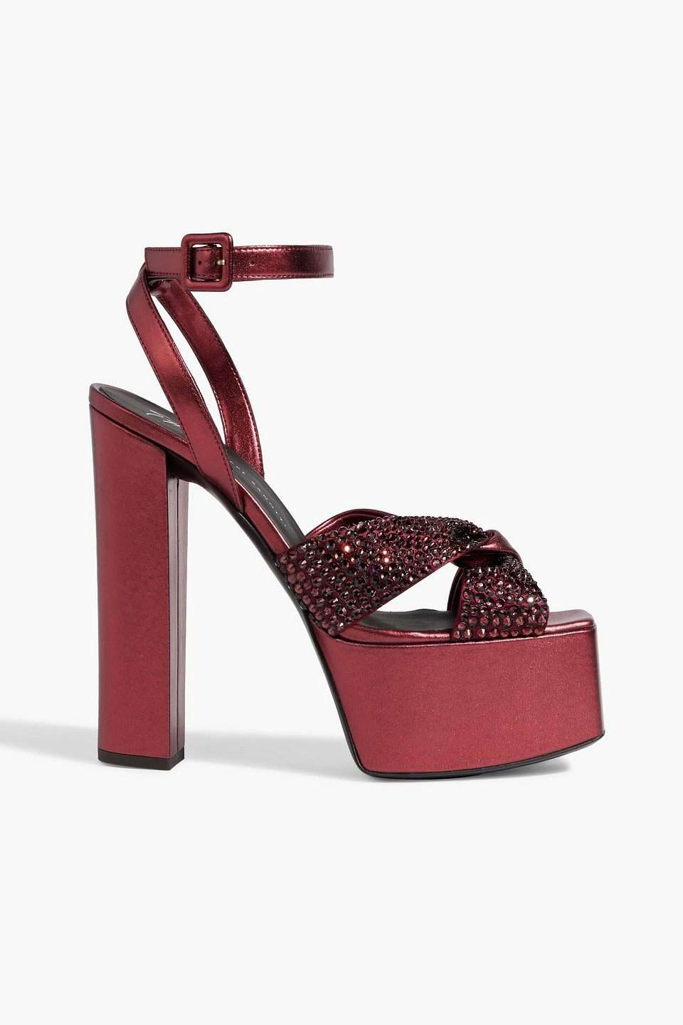 Souree embellished metallic platform sandals