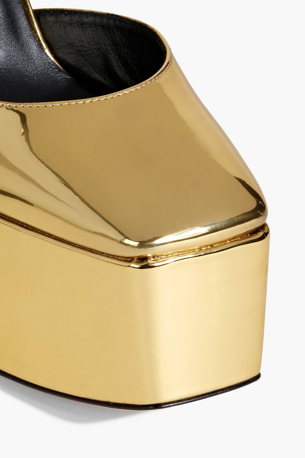 GIUSEPPE ZANOTTI Bebe mirrored-leather platform pumps