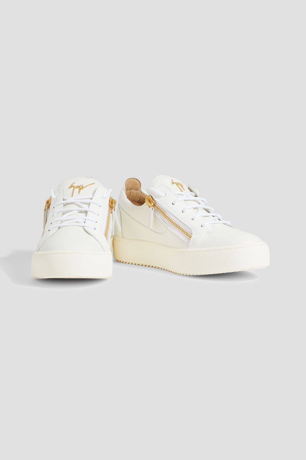 GIUSEPPE ZANOTTI Zip-detailed leather sneakers | THE OUTNET GIUSEPPE ZANOTTI Zip-detailed leather sneakers | THE OUTNET