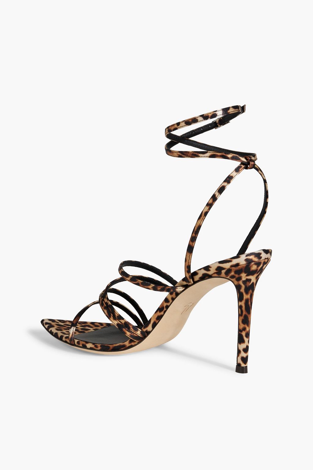 GIUSEPPE ZANOTTI Intriigo Claire leopard-print satin sandals