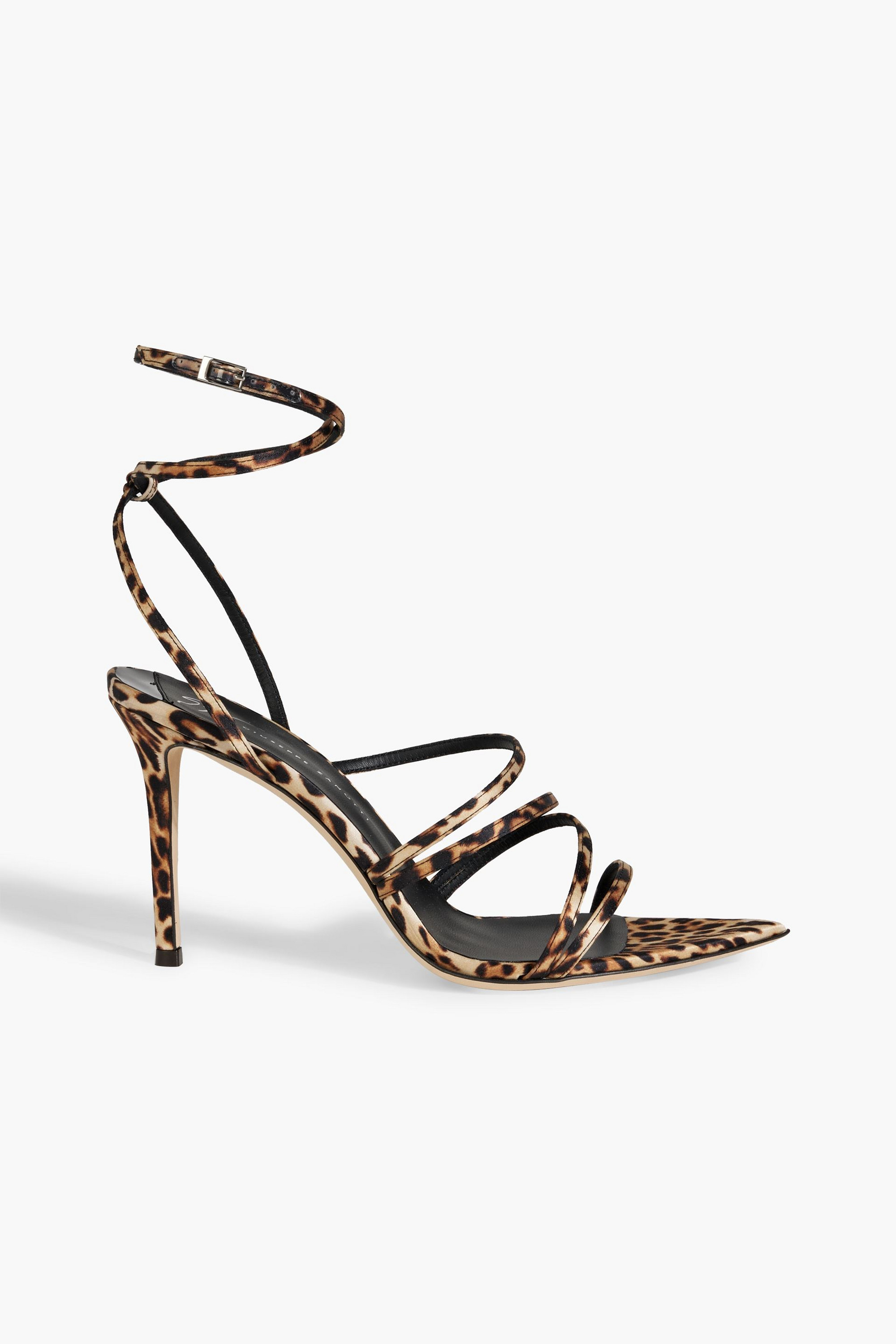 Giuseppe Zanotti Intriigo Claire leopard-print satin sandals