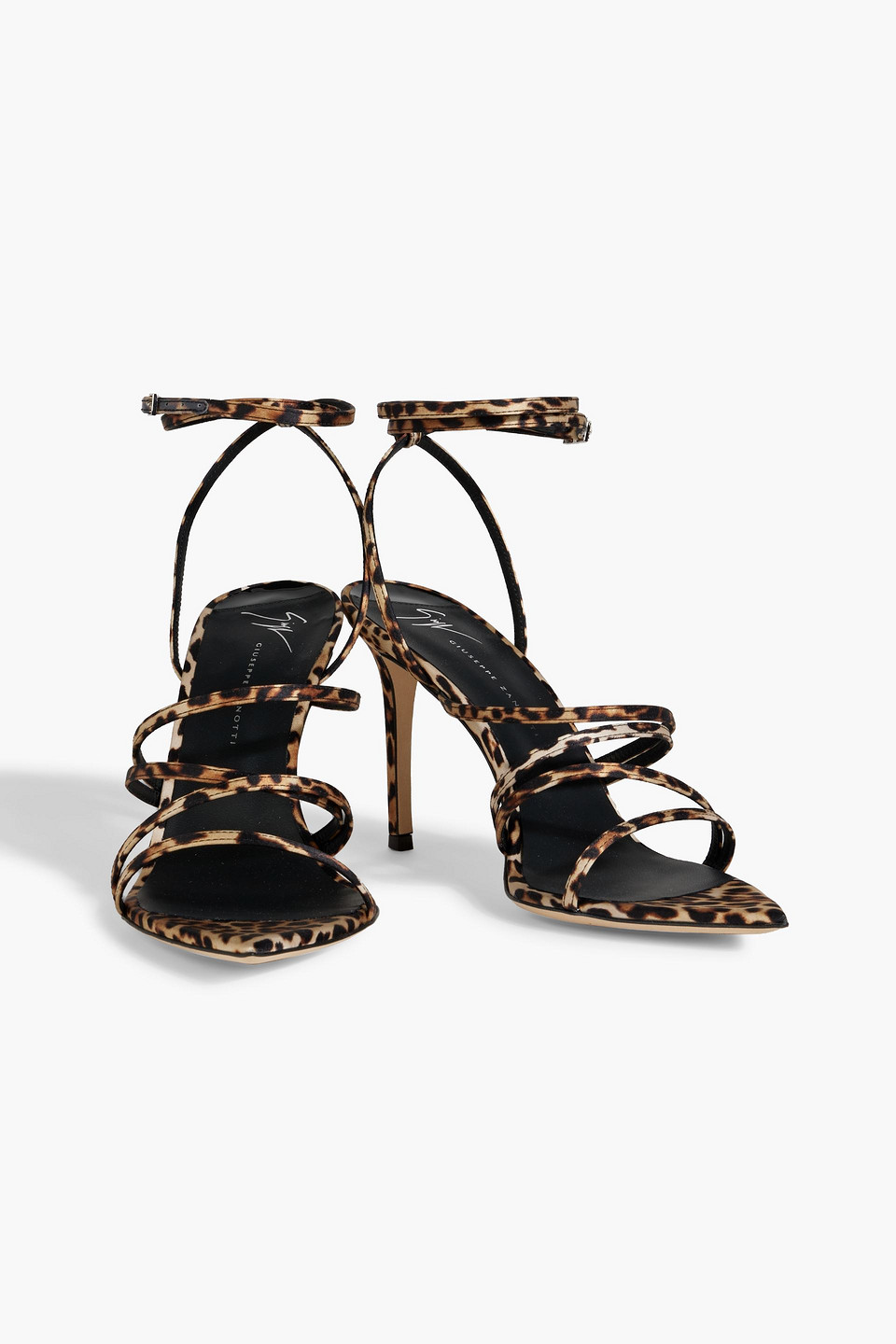 Giuseppe Zanotti Leopard-print Satin Sandals In Animal Print