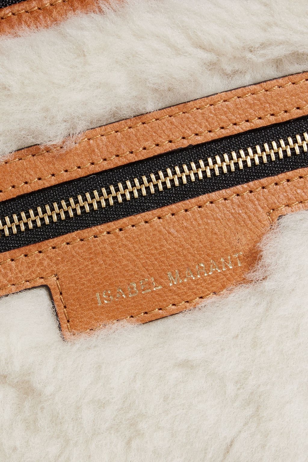 ISABEL MARANT Nessah shearling shoulder bag