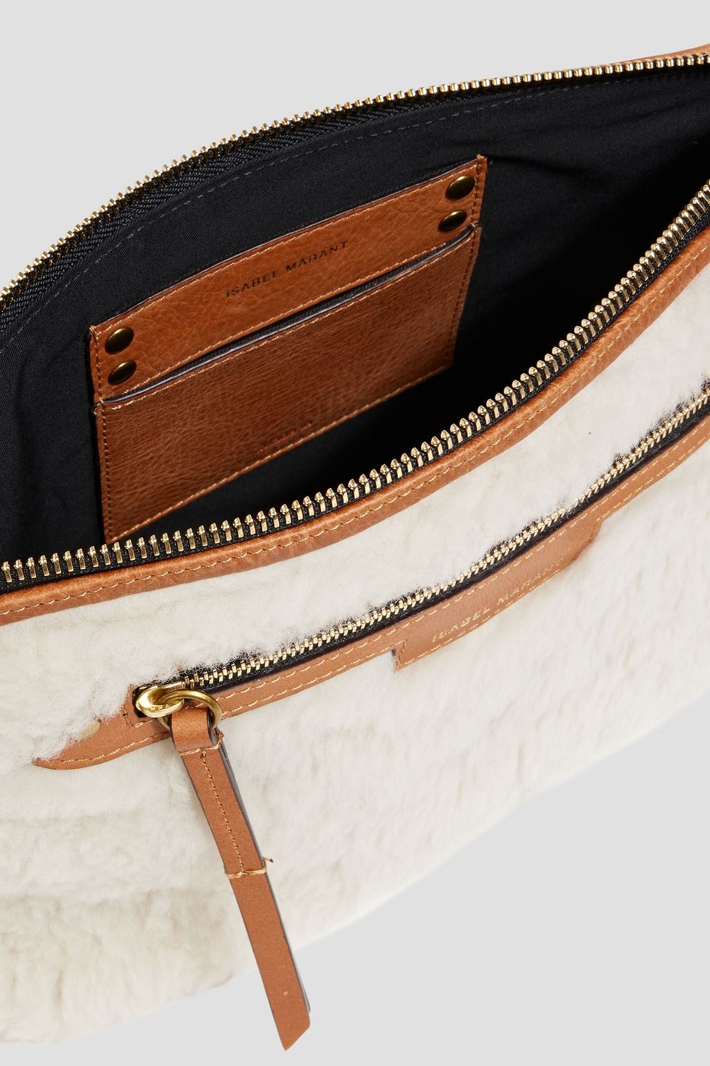 ISABEL MARANT Nessah shearling shoulder bag