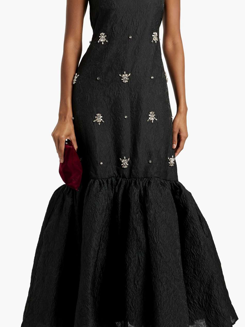 amarice crystal-embellished cloqué gown