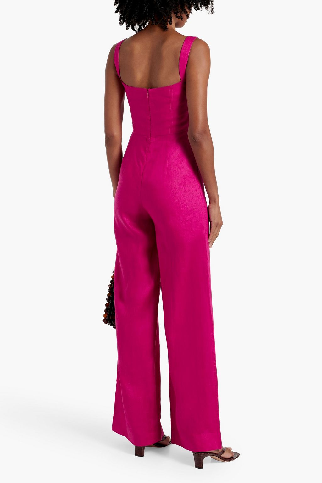 SALONI Rachel linen wide-leg jumpsuit