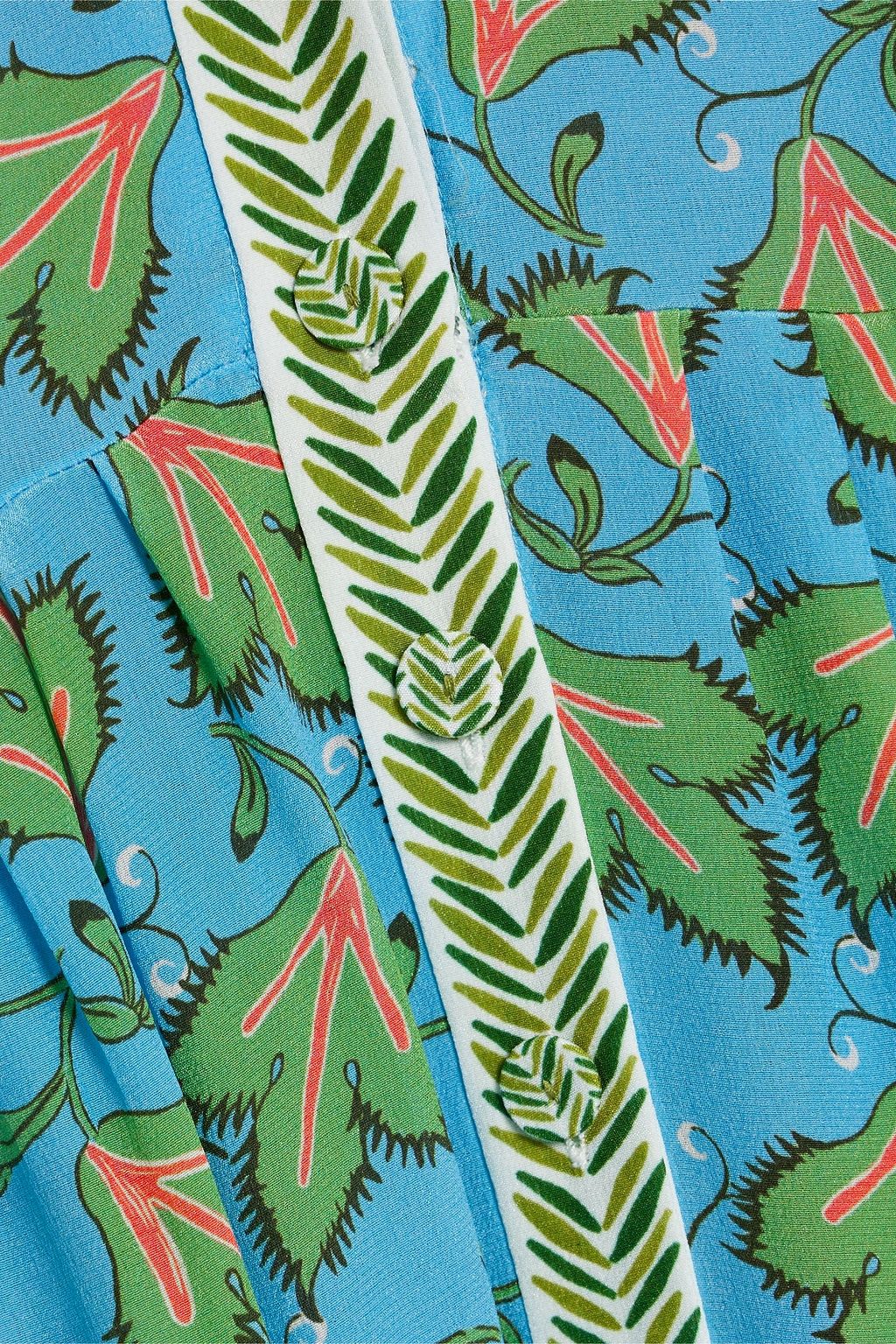 SALONI Arya printed silk crepe de chine midi dress