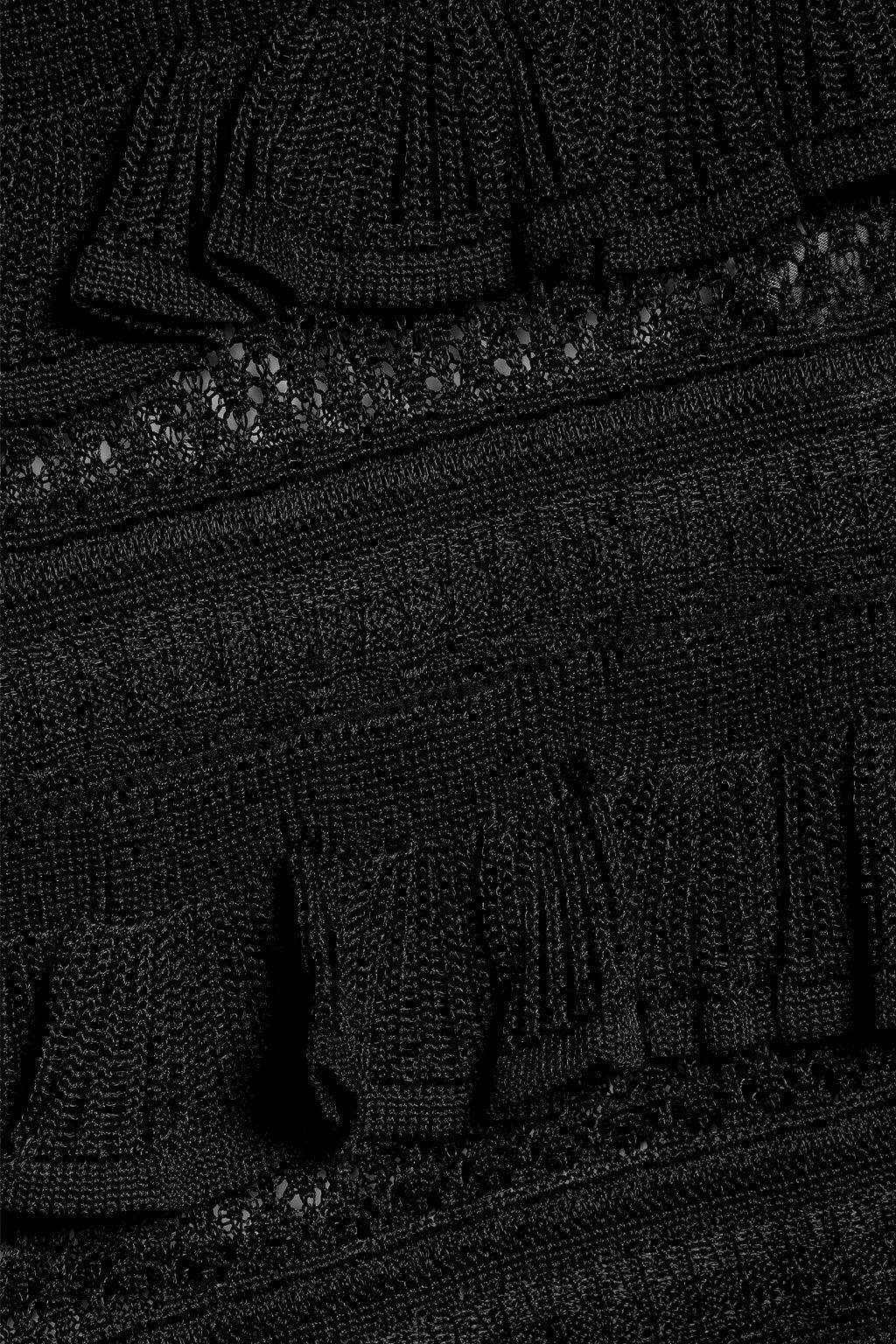 ZIMMERMANN Ruffled crochet-knit top