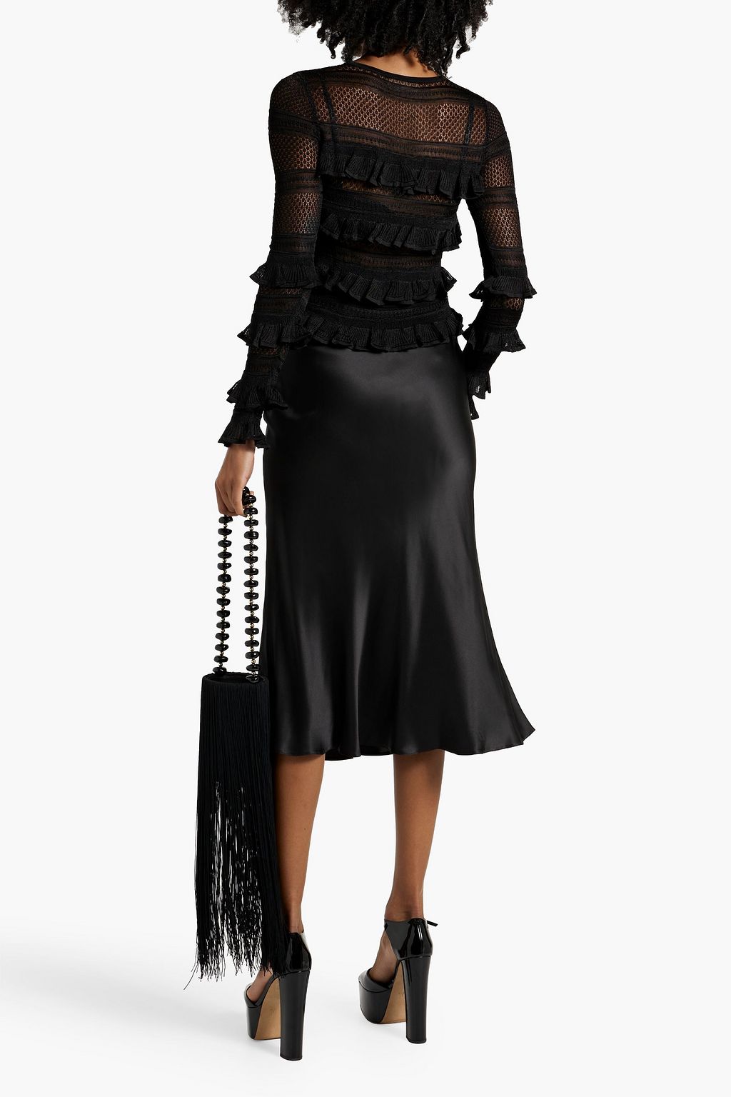 ZIMMERMANN Ruffled crochet-knit top