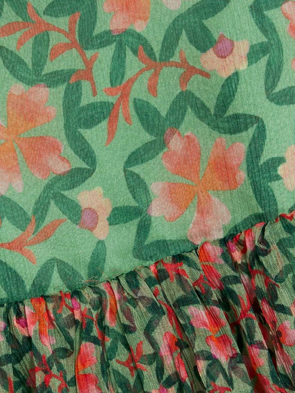ava printed silk-georgette mini dress