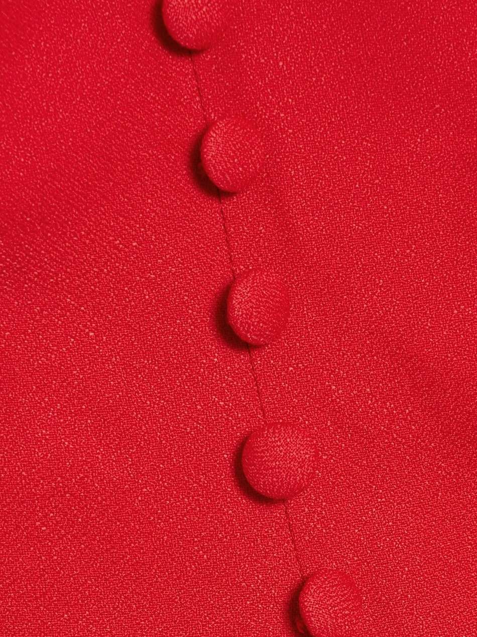 margot ruched crepe midi dress