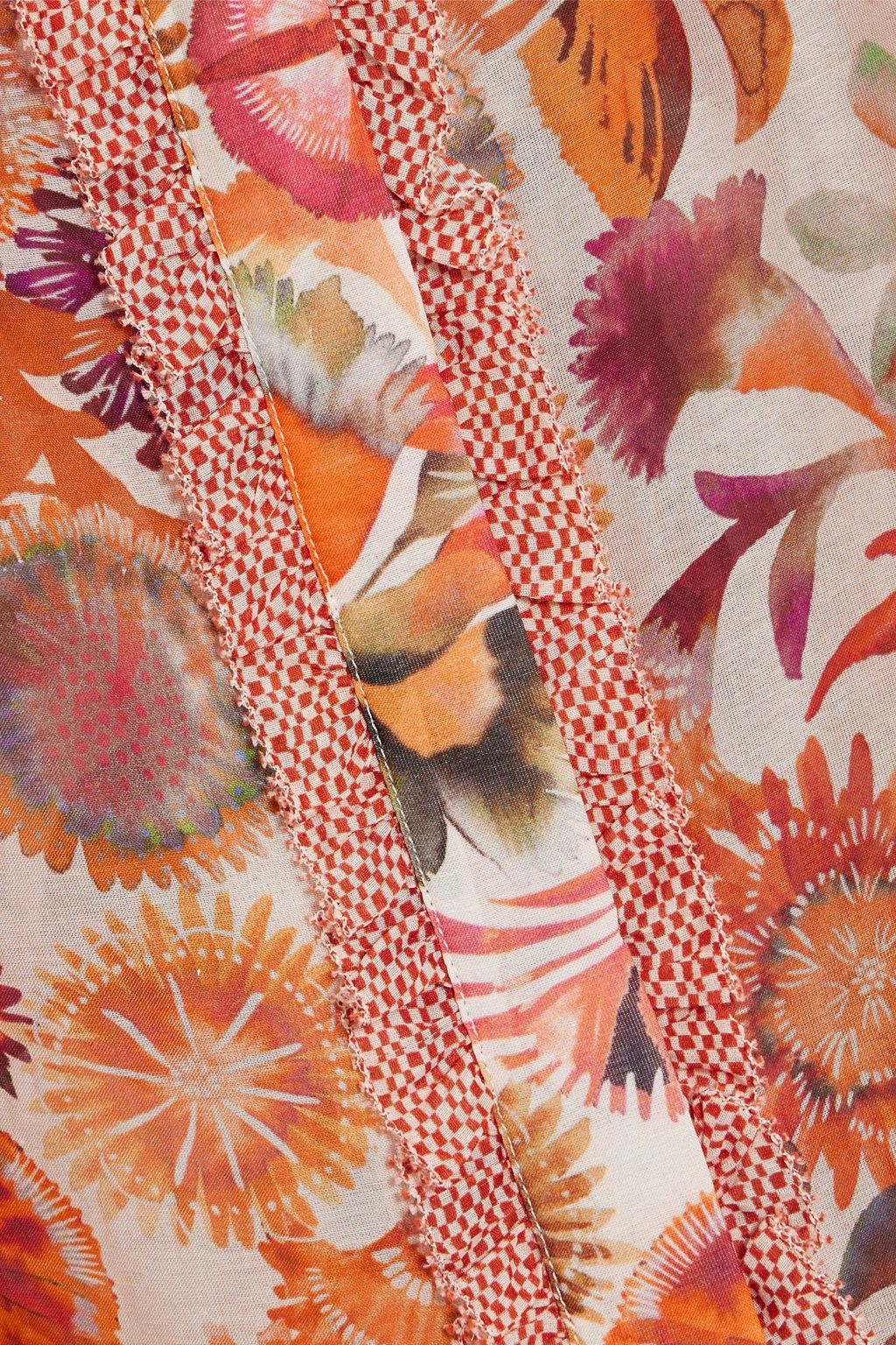 SALONI Pixie floral-print cotton and silk-blend voile mini dress