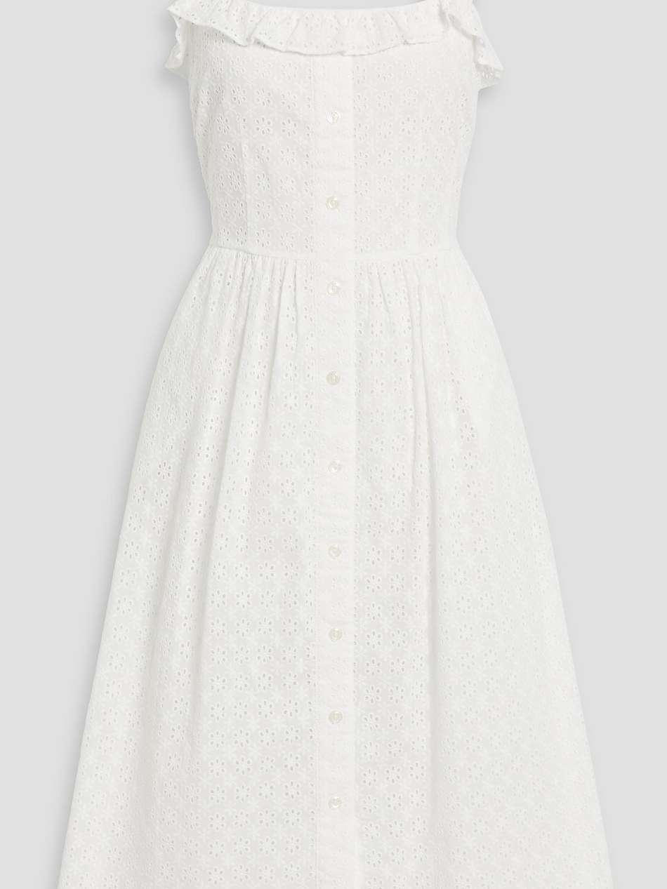 laura ruffled broderie anglaise dress
