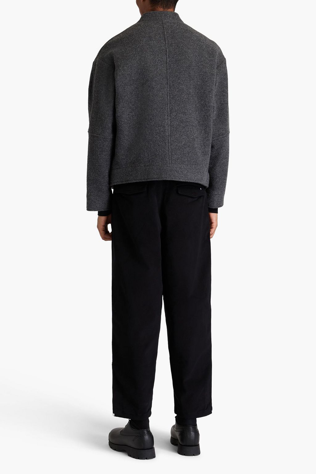 EMPORIO ARMANI 브러시드 울 혼방 펠트 재킷