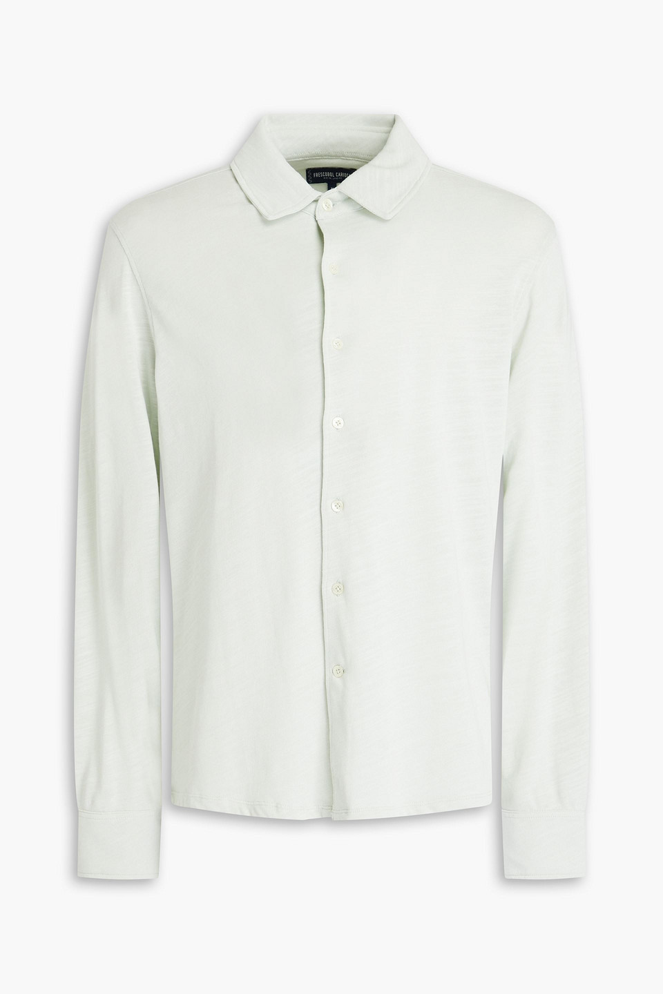 Frescobol Carioca Marcio Slub Cotton-jersey Shirt In Mint