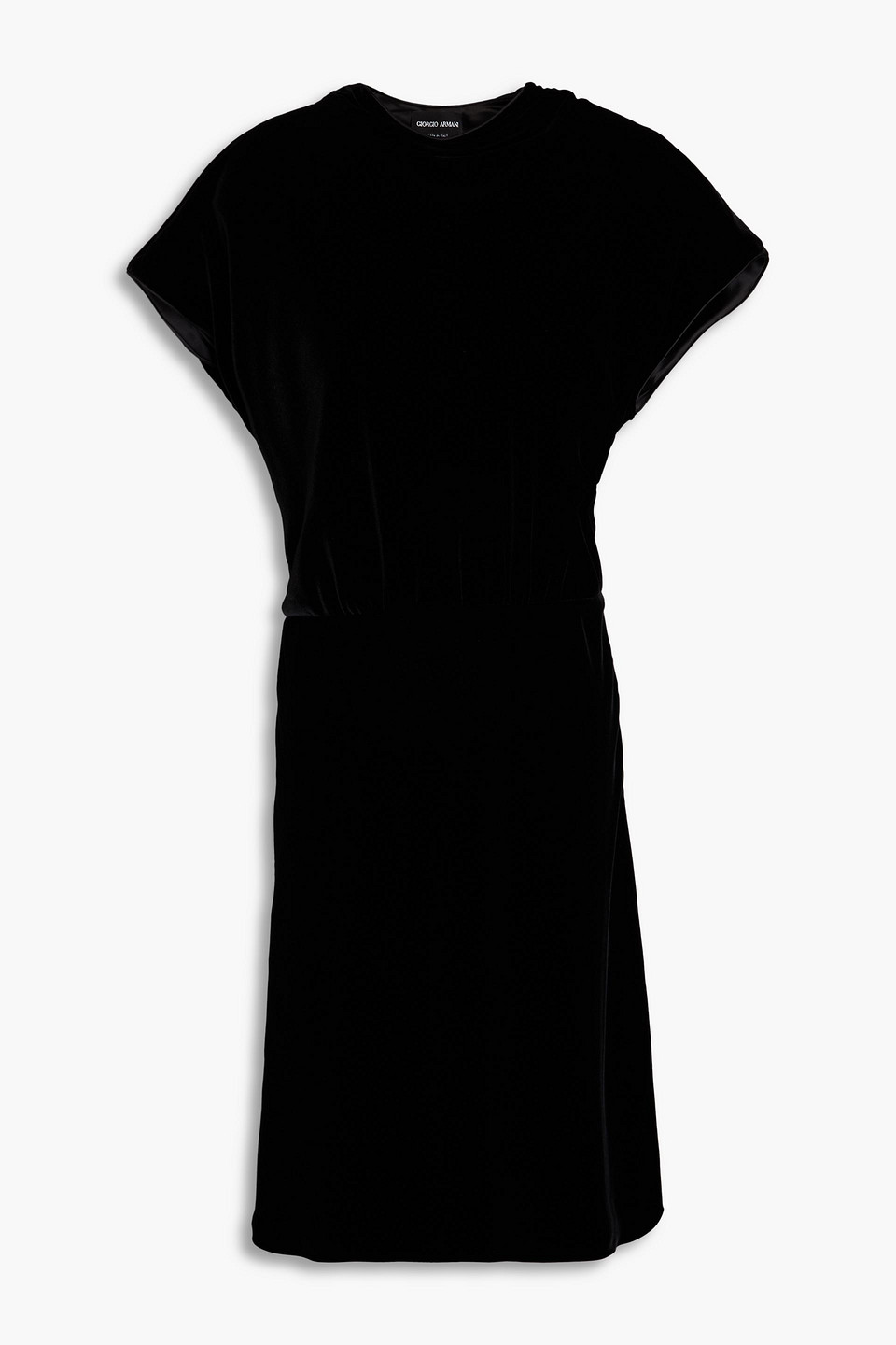 Giorgio Armani Velvet Dress In Black