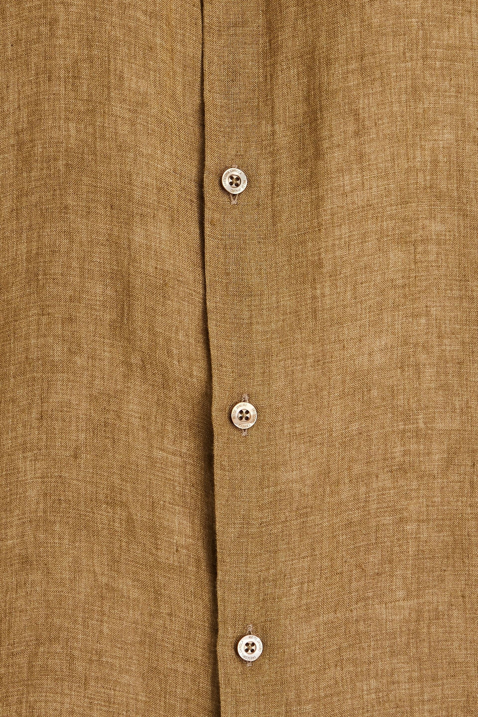 Frescobol Carioca Antonio Linen Shirt In Army Green