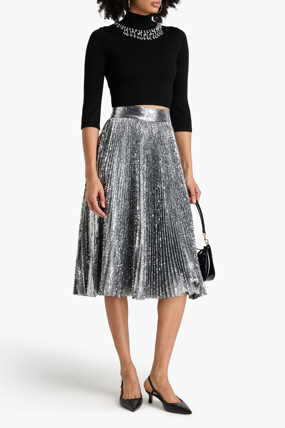 Zimmermann Merino Wool Jumper With Decorative Jewellery In Black