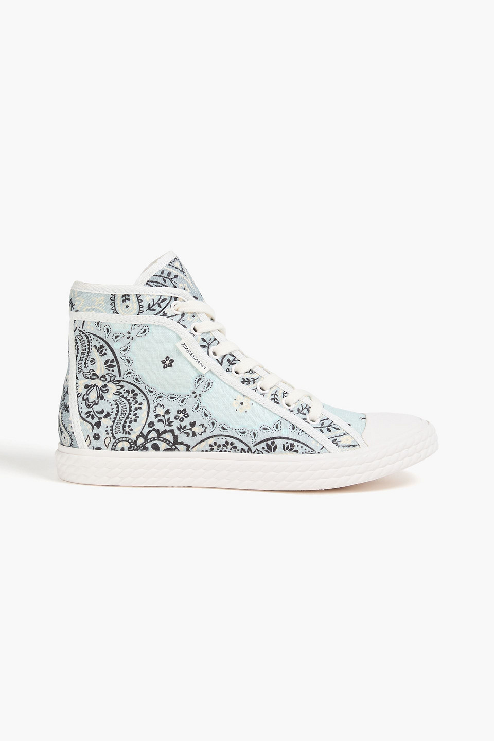 Zimmermann Twist High Top Trainers Blue Bandana 40 In Sky Blue
