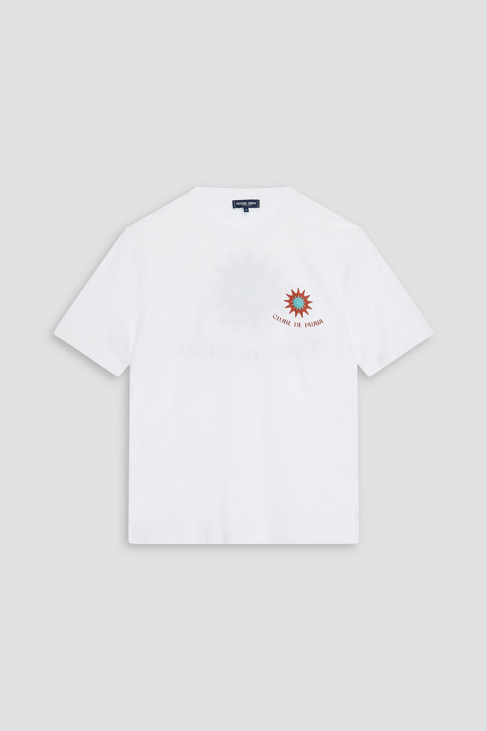 Frescobol Carioca Dinis Printed Cotton And Linen-blend Jersey T-shirt In Off-white