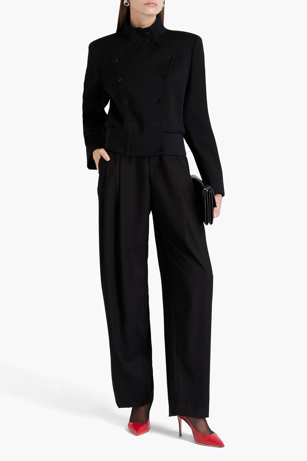 GIORGIO ARMANI Double-breasted wool-blend twill jacket