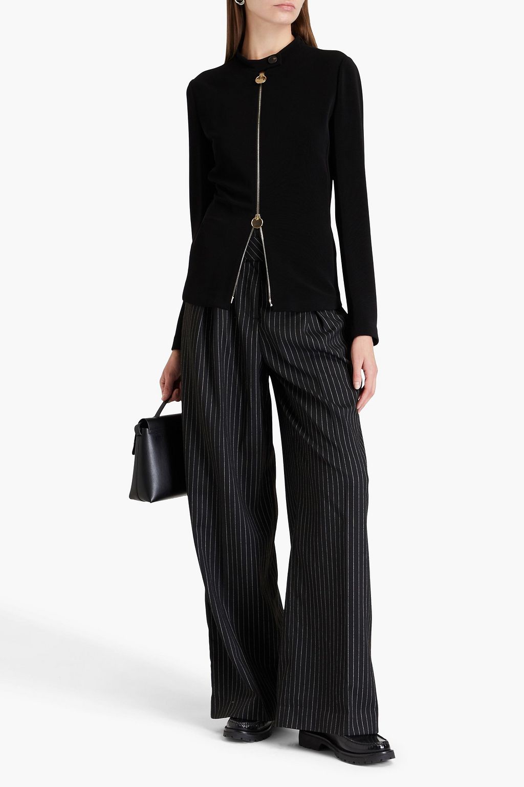 GIORGIO ARMANI جاكيت من الجيرسي المضلّع